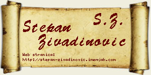 Stepan Živadinović vizit kartica